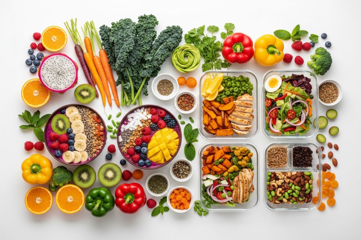 Healthy Food Flat Lay